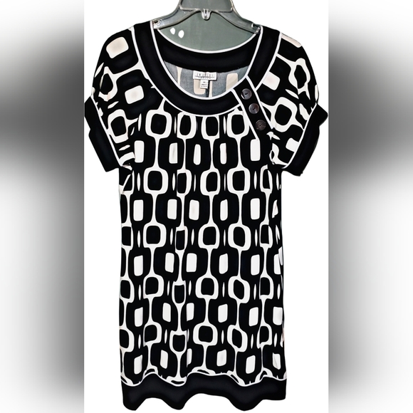 Focus Clothing - Black and White Dress FINAL SALE ITEM